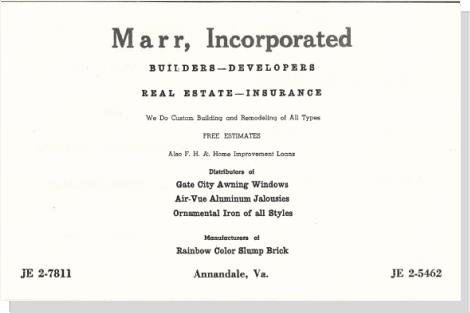 Marr Incorporated, Annandale, VA